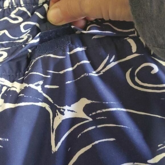 Nautica Graphic Embroidered Logo Swordfish Cinched Pocket Sz. M Swim Trunks - Picture 6 of 10